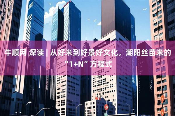 牛顺网 深读 | 从好米到好景好文化，潮阳丝苗米的“1+N”方程式
